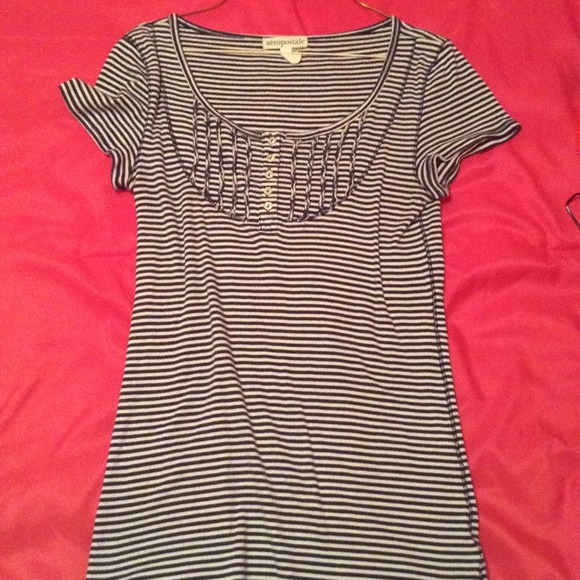 Aeropostale striped navy shirt