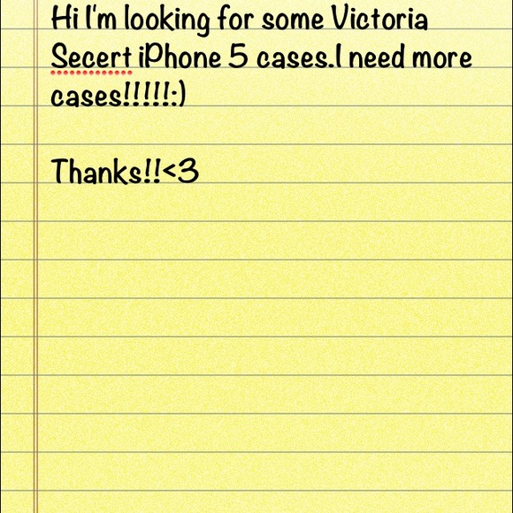 Looking for vs iPhone 5 cases!!
