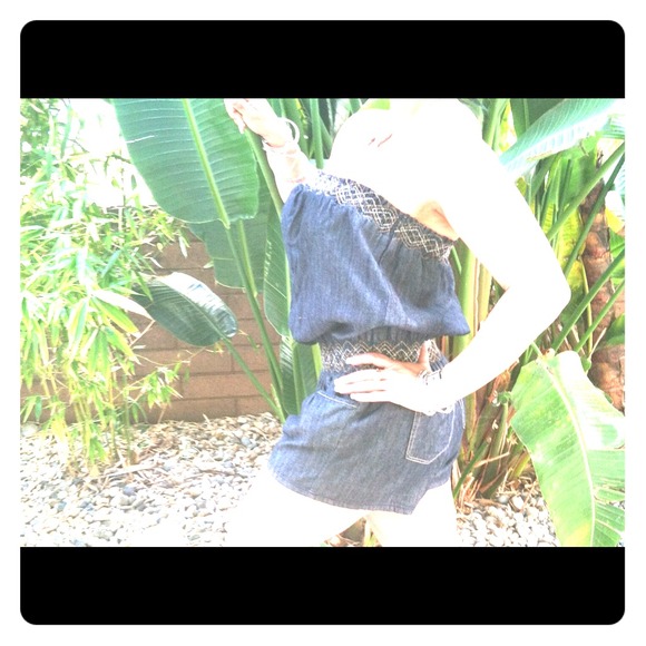Denim romper