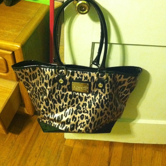 Pink Metallic Cheetah Print Large Tote