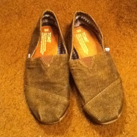 RARE Suade corduroy brown toms