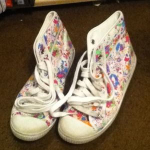 Splatter paint rocket dog high tops