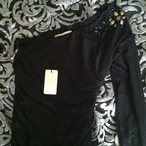 Black one shoulder dress
