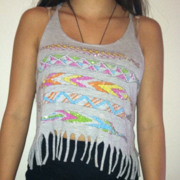 Indian crop top tank