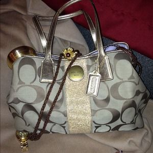 ***JUST REDUCED***Authentic Gold Coach Handbag