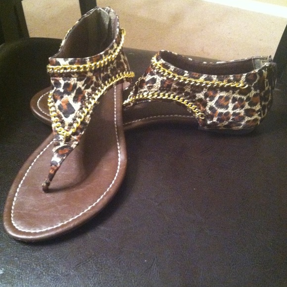 Leopard sandals