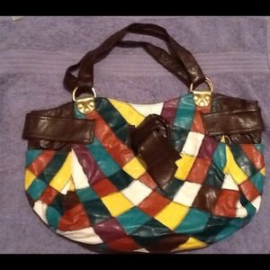 Multi color hobo bag