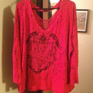 SOLD in bundle Ladies Red Top