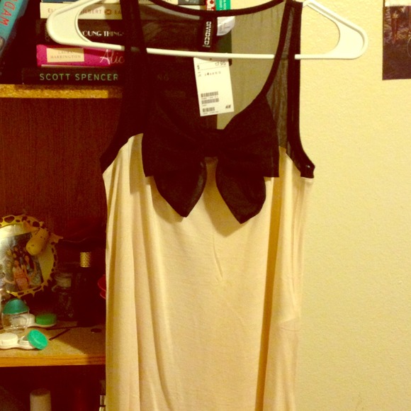 SOLD! Cream Bow Tank