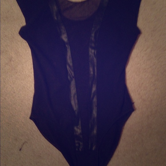 American Apparel sheer cut out bodysuit