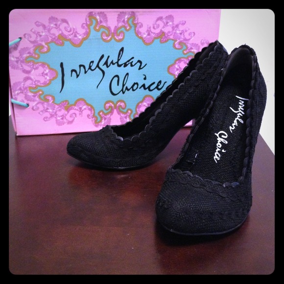 Irregular Choice  Shoes - Irregular Choice - Black canvas pumps size 8