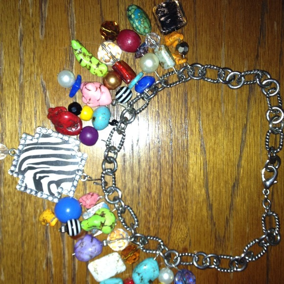 Elaborately & heavily beaded necklace.