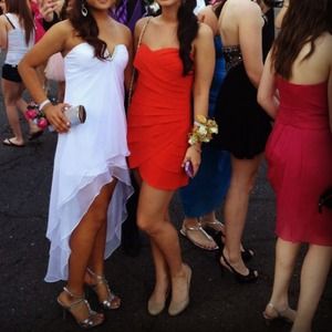 Orange/Coral Short Prom Dress