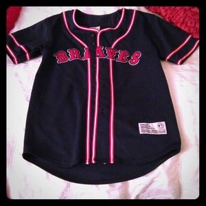 Braves button up jersey