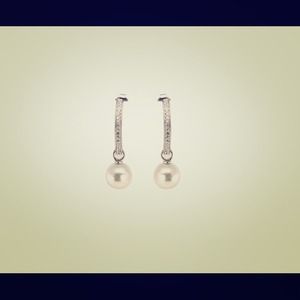 CZ pearl  925 Silver Earring