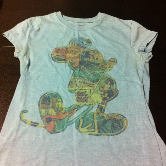 SOLD!! Light blue Mickey shirt