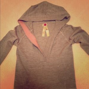 Grey and pink hoodie sweater!