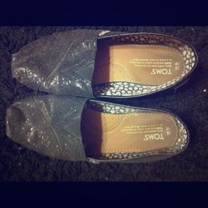 RESERVED for @kensadawn Sparkly black Toms