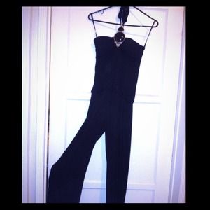 Candies black halter jump suit