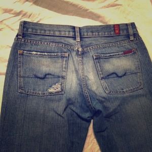 Swarovski crystal pocket 7 for all mankind jeans