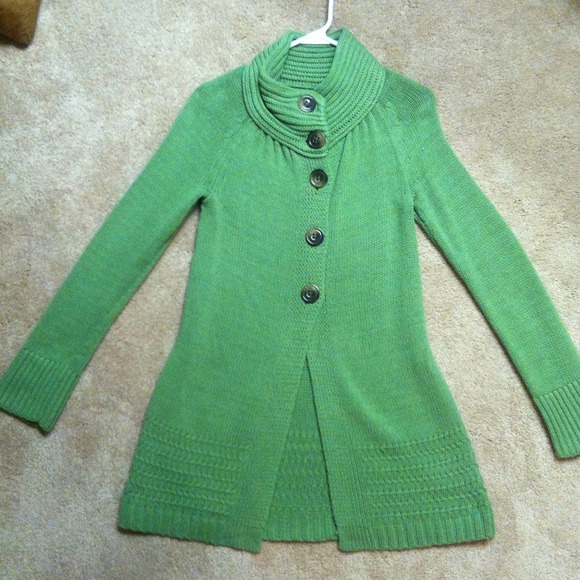 Old Navy Sweaters - Long green cardigan