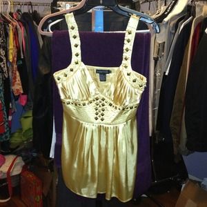 Cute studded satin top