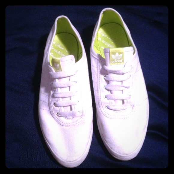 Adidas Shoes - 🚫SOLD🚫White with Neon Green Sleek Series Adidas