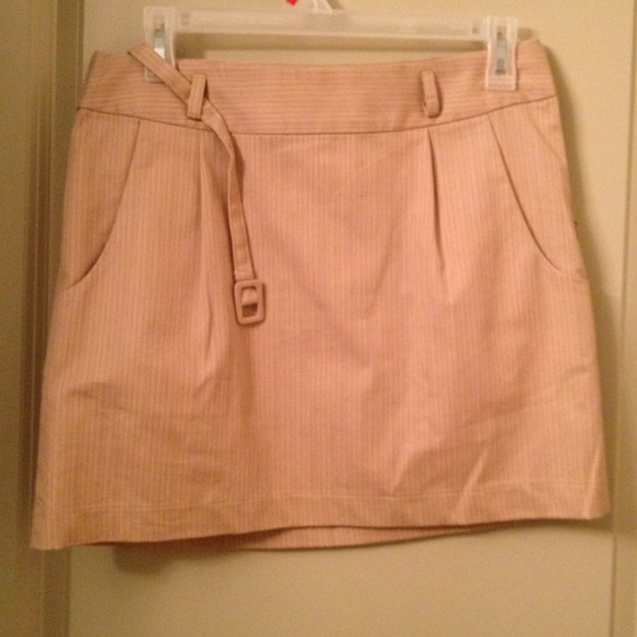 Tan pin-striped skirt - Picture 1 of 3
