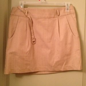 Tan pin-striped skirt