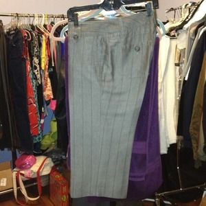 Linen cropped pants brown tones