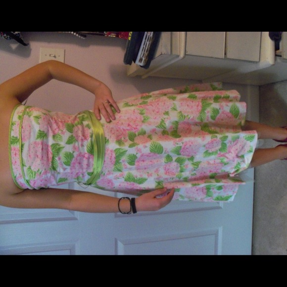 Tea length floral dress