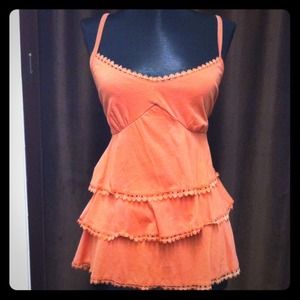NEW Step Up orange layered tank top