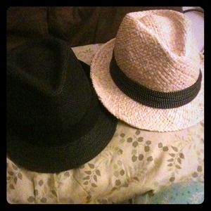 2 really cute fedora style hats!