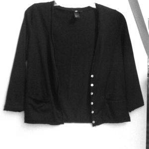 Black, 3/4 length sleeved H&M cardi