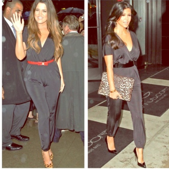 Kardashian Kollection black jumpsuit dress small