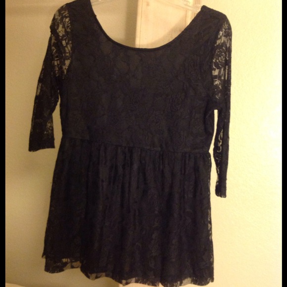 Black lace blouse