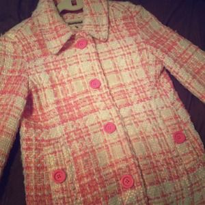 Wool Abercrombie Coat (Pink/Coral/White)