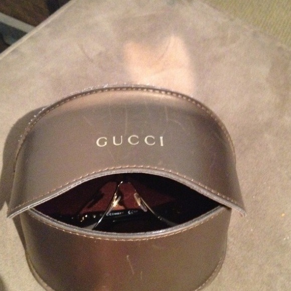 Gucci gold and black sunglasses main image 2