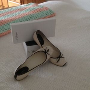 Halogen cream/black flats size 13. Slightly worn