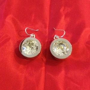 One of a kind Silver crystal earrings