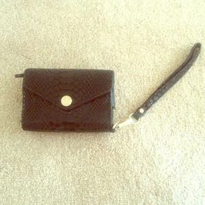 Michael Kors faux patent snakeskin wallet