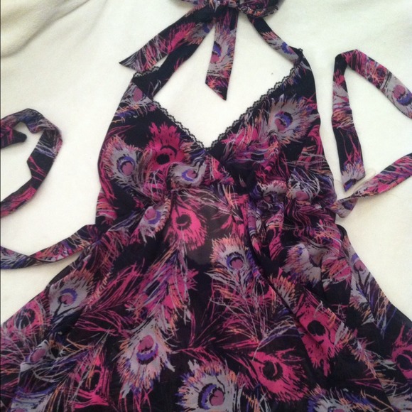 Peacock halter top/dress