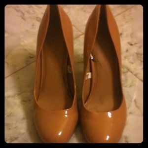Nude Patent Leather Pumps