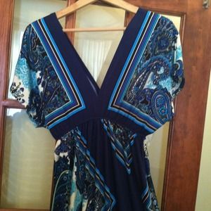 Blue paisley maxi dress