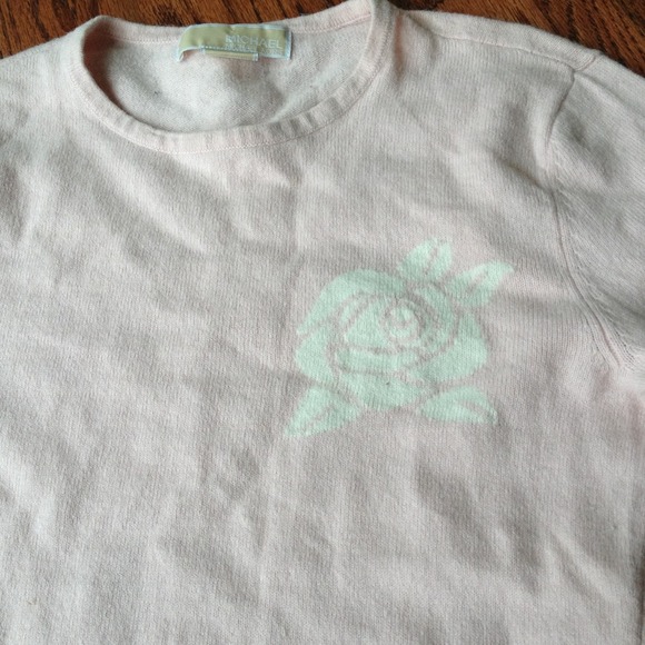 Reduced Pink MMK cotton/nylon/angora blend sweater - Picture 1 of 2