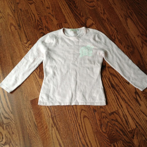 Reduced Pink MMK cotton/nylon/angora blend sweater - Picture 2 of 2