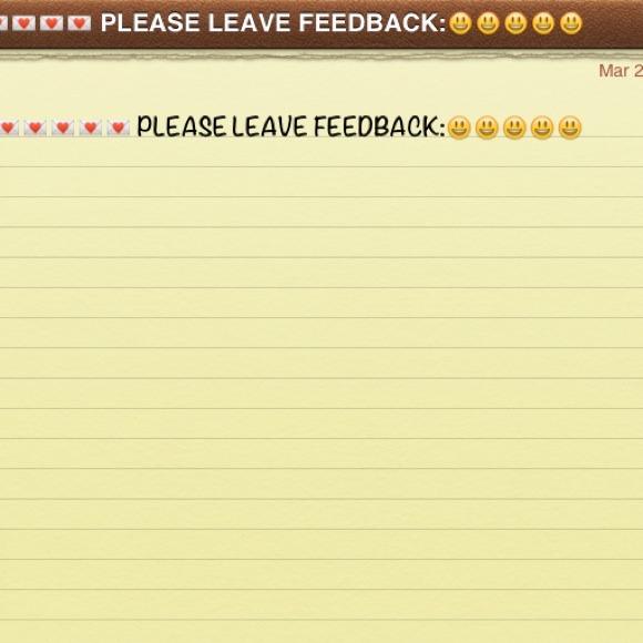 PLEASE LEAVE ME FEEDBACK😃