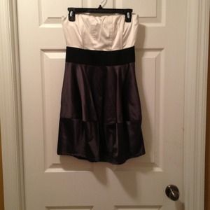 White black and grey dress