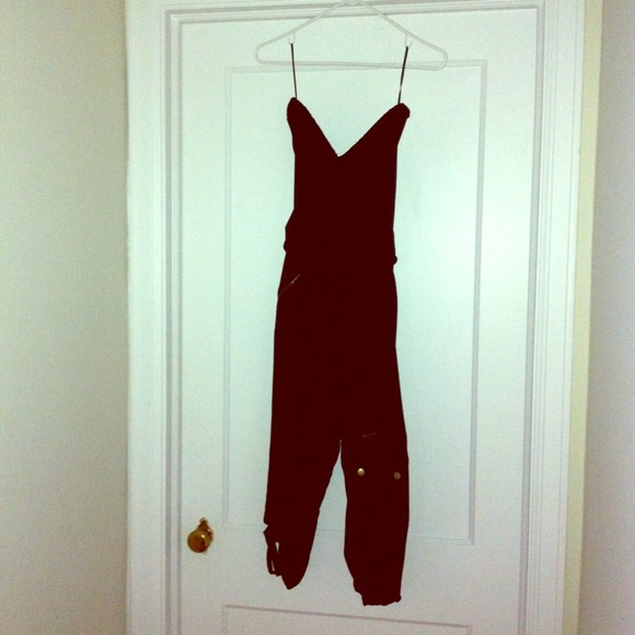 Black cargo style jumpsuit