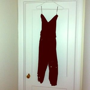 Black cargo style jumpsuit